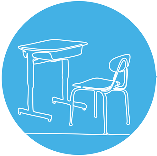 image of school chair and desk
